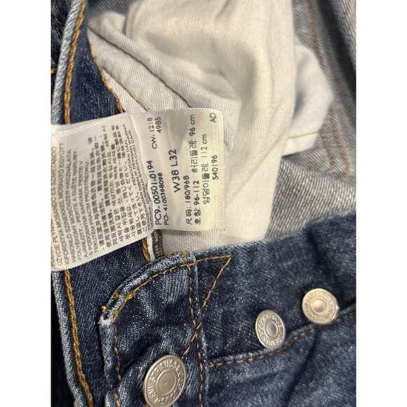 Men’s 501 XX Levi Strauss 38x32 Button Fly Dark Blue Jeans - Picture 5 of 5